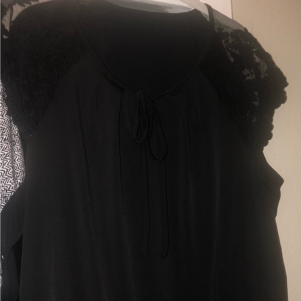 Black blouse with lace